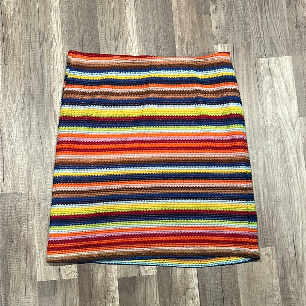 Eye Candy Red and Orange Mini Pencil Skirt Vintage